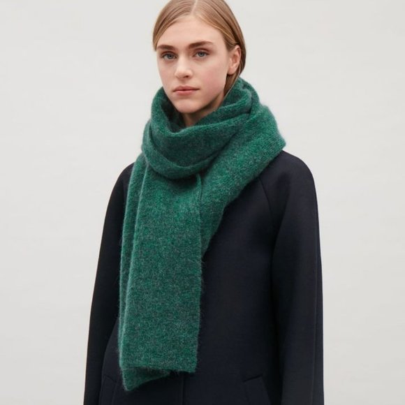 COS Accessories - COS Green Mohair & Wool Blend Scarf